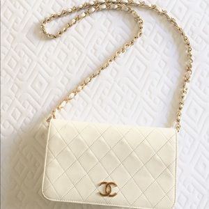 Christmas SALE! Auth Chanel lamb skin woc